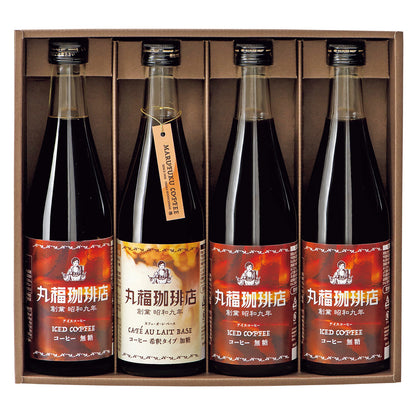 丸福珈琲店 創業昭和九年 アイスコーヒーセット 4本