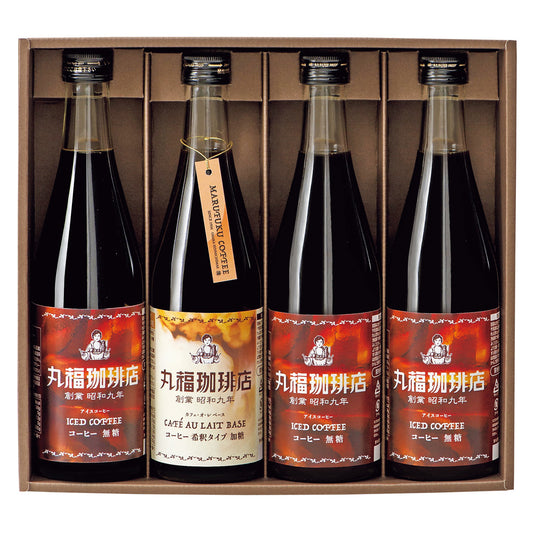 丸福珈琲店 創業昭和九年 アイスコーヒーセット 4本