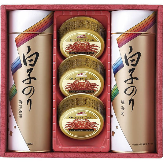 ( 白子のり ) 海苔とカニ缶詰合せ ( 702-0496p )