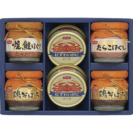 ニッスイ 紅ずわいがに缶詰・瓶詰ギフトセット 702-1239p