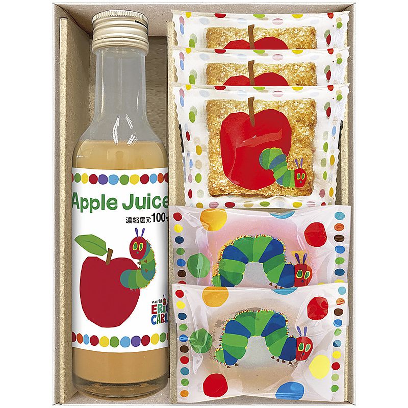 はらぺこあおむし アップルジュース＆しっとりドーナツ スイーツセット 702-1297p