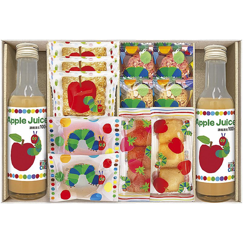 はらぺこあおむし アップルジュース＆しっとりドーナツ スイーツセット 702-1300p