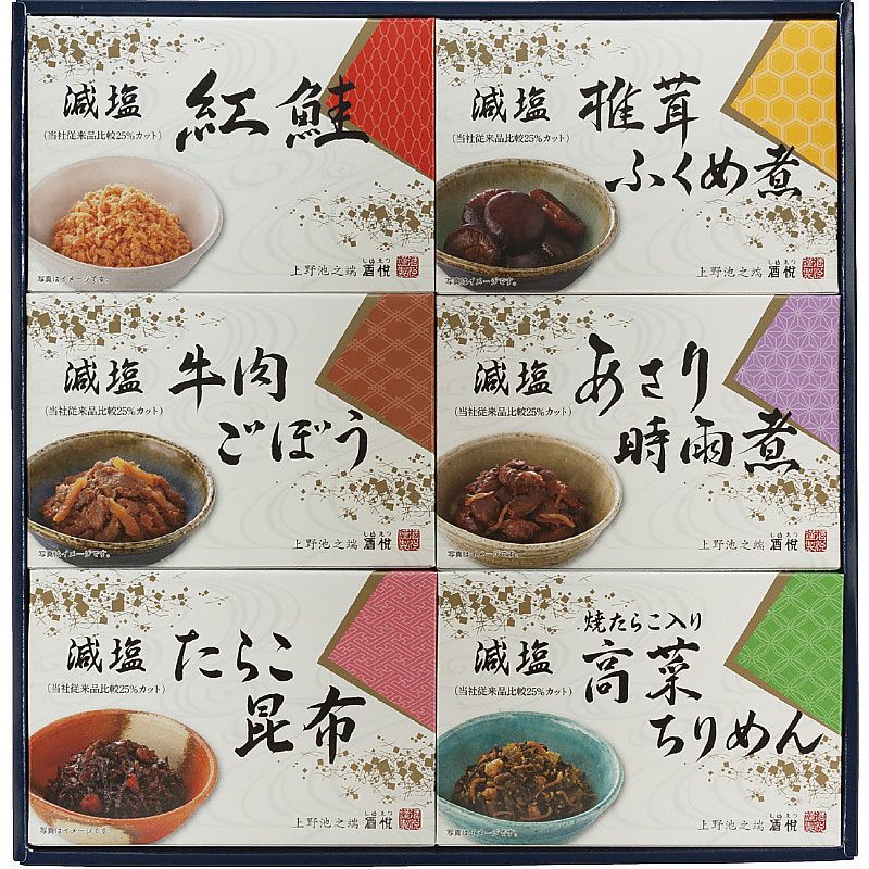 酒悦 減塩佃煮・惣菜詰合せ 702-1482p