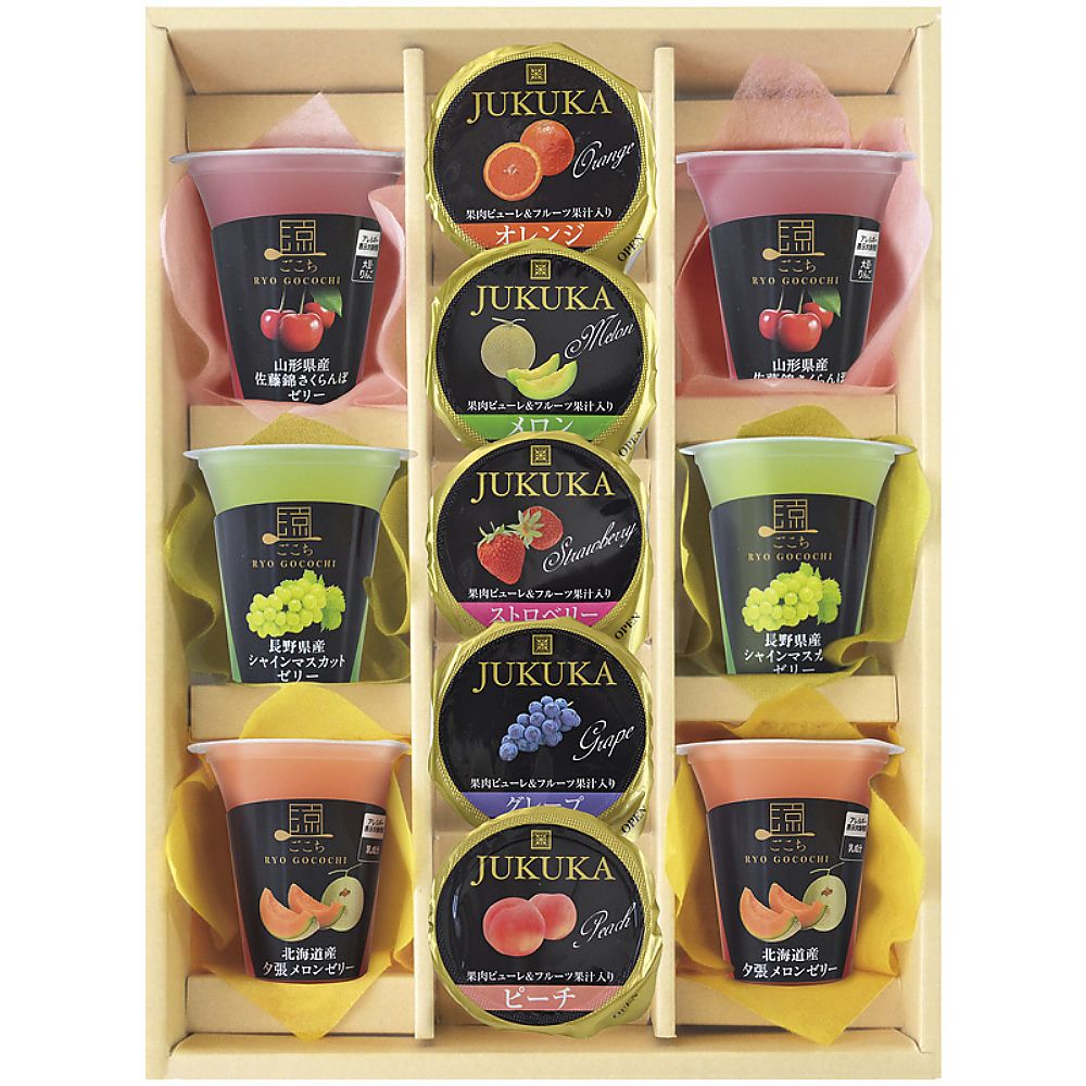 美食ファクトリー こだわりフルーツの果汁ゼリーセット 702-2045p