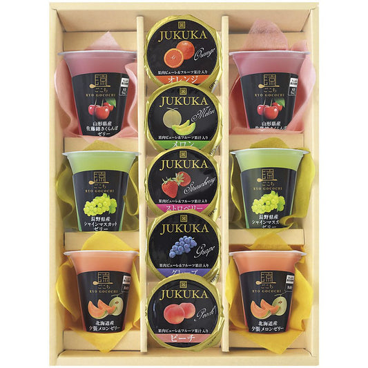 美食ファクトリー こだわりフルーツの果汁ゼリーセット 702-2045p