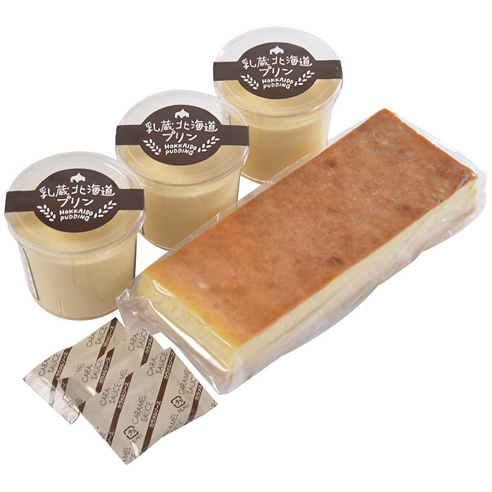 乳蔵 とろける北海道プリン＆チーズケーキセット 702-2312p 産地直送 お取り寄せグルメ